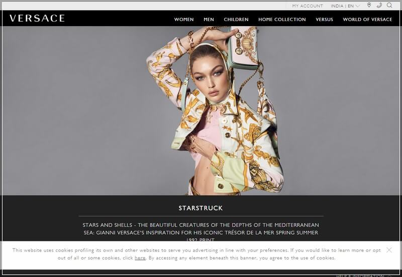 Fashion Web Design Ideas and Inspirations (versace) - ColorWhistle