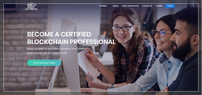 Online Training Website Design Ideas and Inspirations (Block Chain Training -1) - ColorWhistle