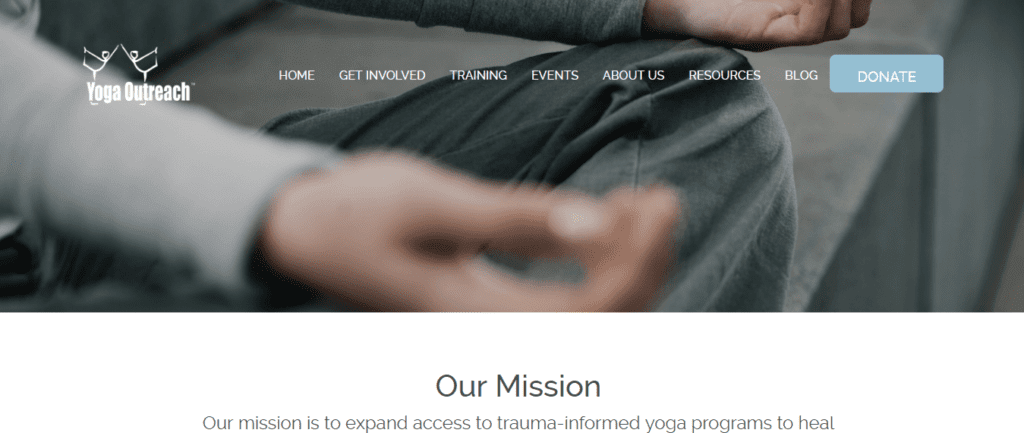 Best Website Redesign Ideas and Case Studies (Yoga Outreach) - ColorWhistle