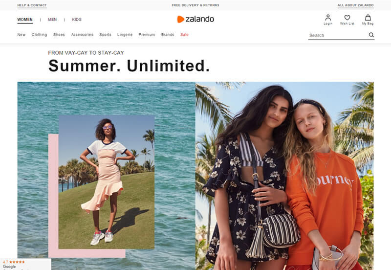 Fashion Web Design Ideas and Inspirations (zalando) - ColorWhistle