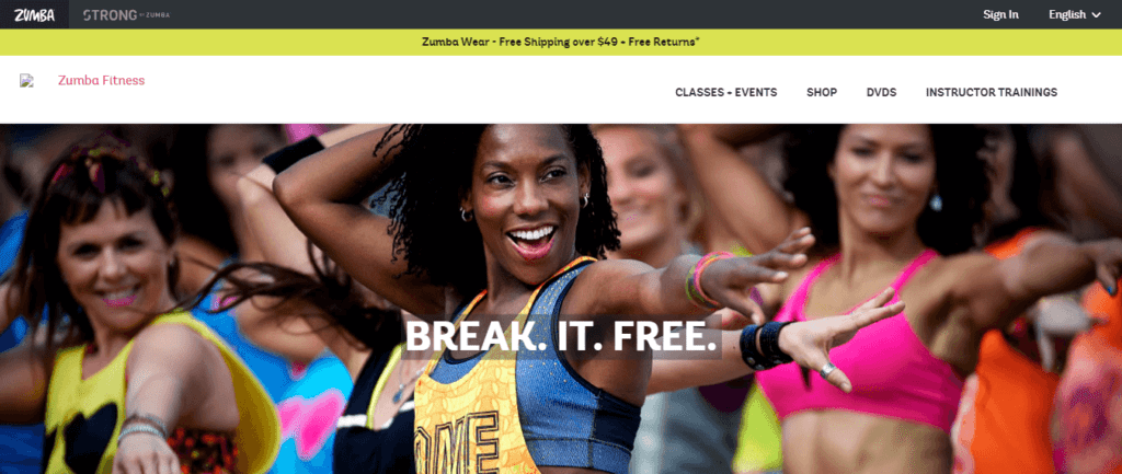 Best Website Redesign Ideas and Case Studies (Zumba) - ColorWhistle
