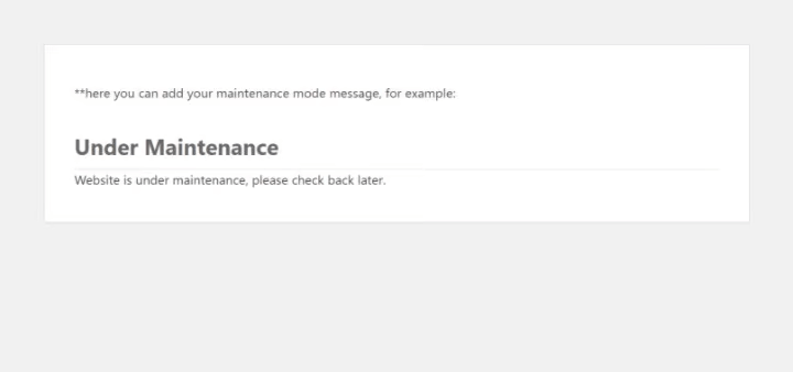 WordPress Maintenance Mode and it’s Significance (Under Maintenance) - ColorWhistle