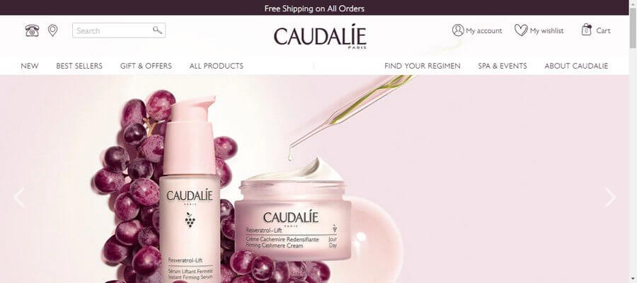 Top Beauty & Lifestyle E-commerce Websites – A Tech Audit (Caudalie) - ColorWhistle