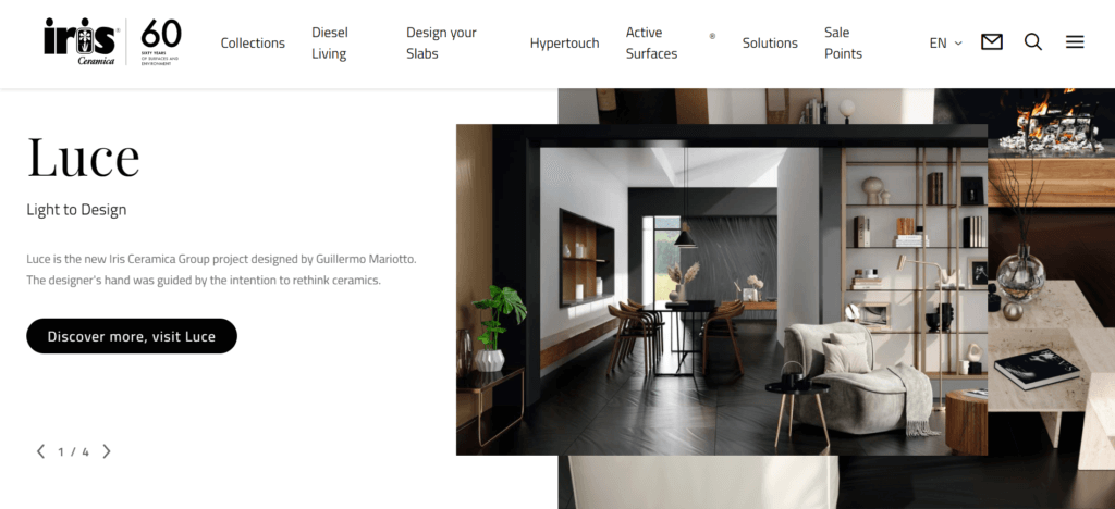 Italian Flooring Company Website Ideas (Iris) - ColorWhistle