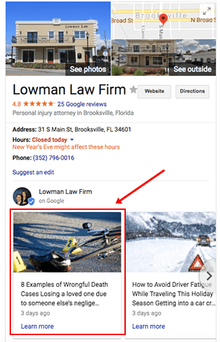 Local SEO For Brands – Beyond ORM And Lead Generation! (Example of a Google Post) - ColorWhistle
