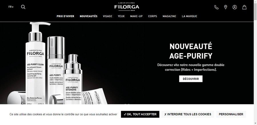 Top Beauty & Lifestyle E-commerce Websites – A Tech Audit (Filorga) - ColorWhistle