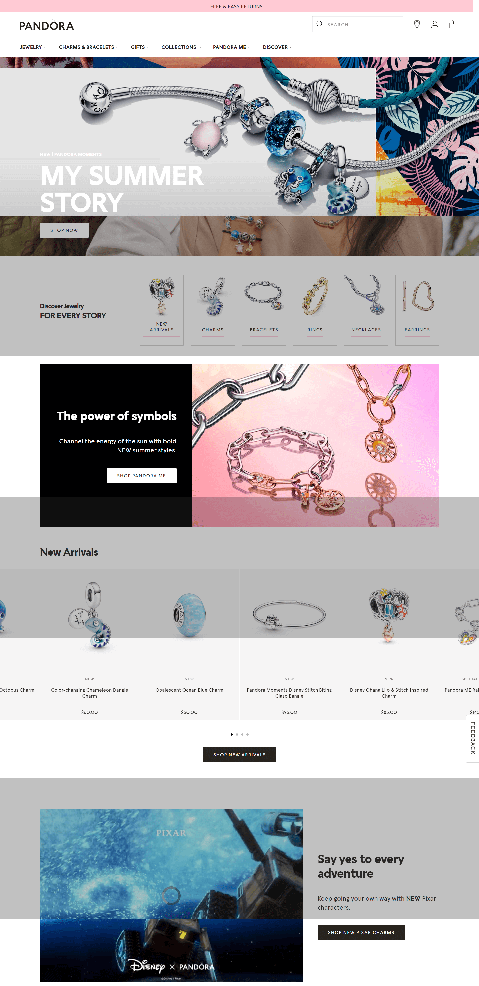 Jewelry Web Design Ideas (Pandora)- ColorWhistle
