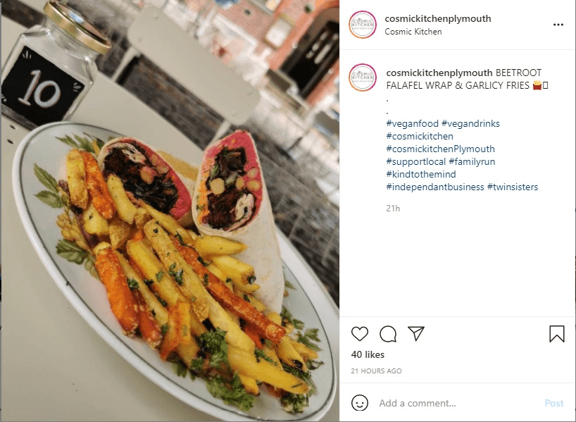 Attractive Instagram Ads Ideas - Restaurant Ads Ideas (Cosmic Kitchen) - ColorWhistle