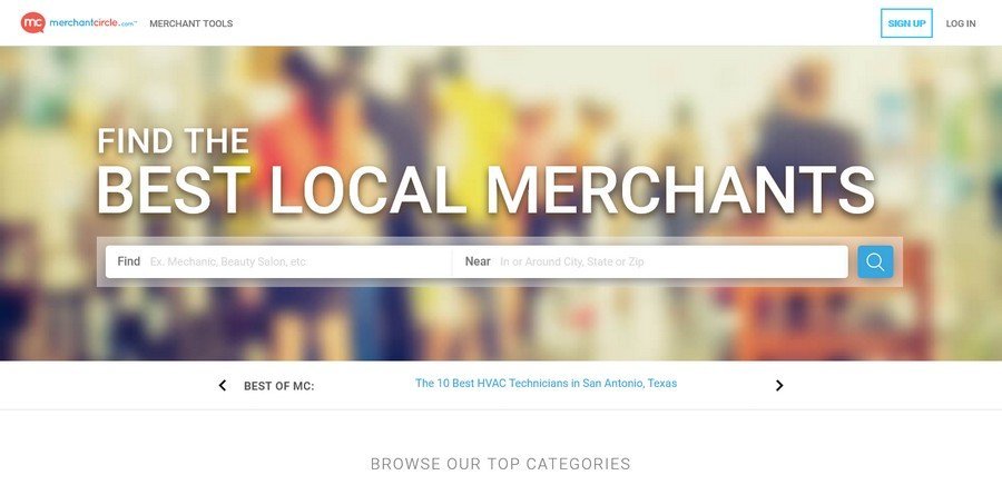 WordPress Website Design Ideas and Inspirations (MerchantCircle) - ColorWhistle