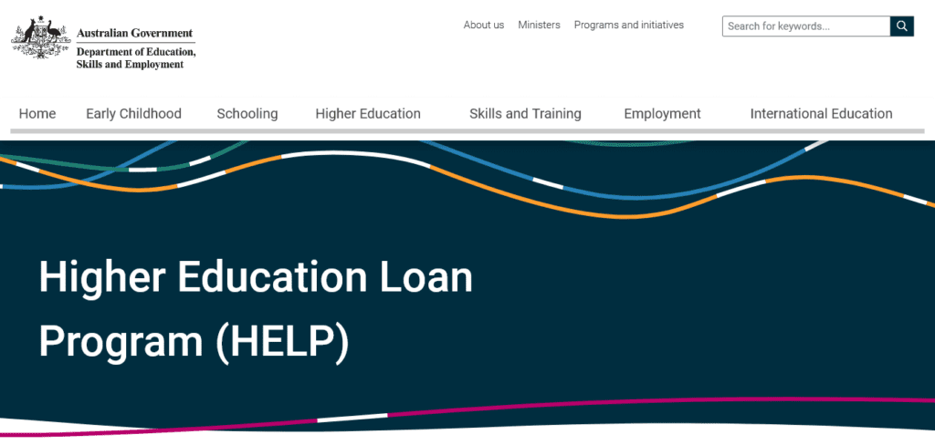 Australian Educational Loan Website Ideas (GVT) - ColorWhistle