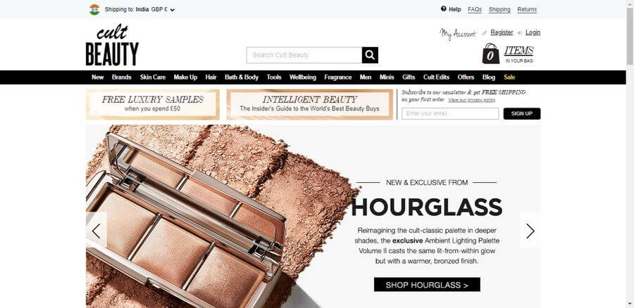 Top Beauty & Lifestyle E-commerce Websites – A Tech Audit (Cult Beauty) - ColorWhistle