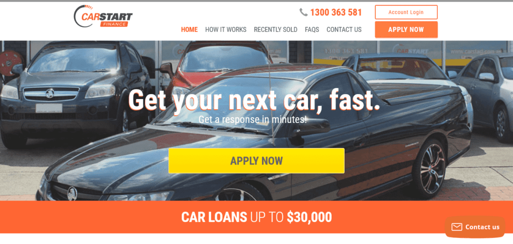 Australian Car Loan Website Ideas (Carstart) - ColorWhistle