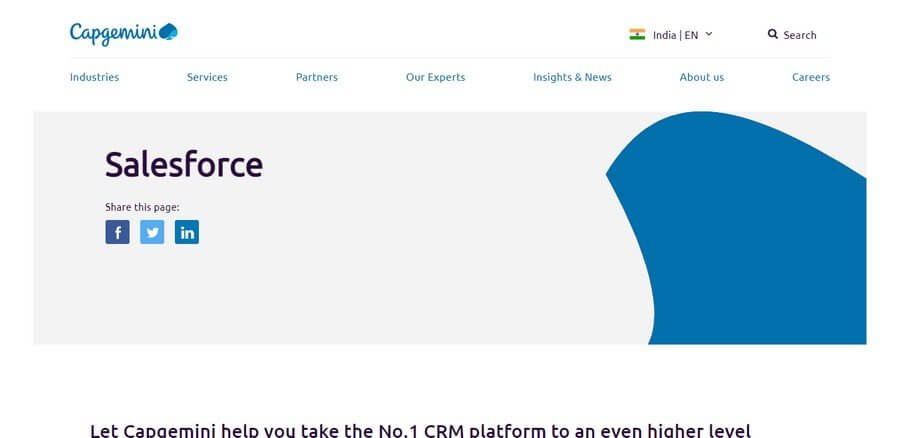 Salesforce Consultant Companies in India (capgemini) - ColorWhistle