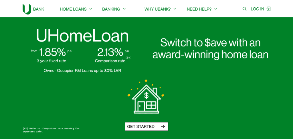 Australian Home Loan Website Ideas (U bank) - ColorWhistle