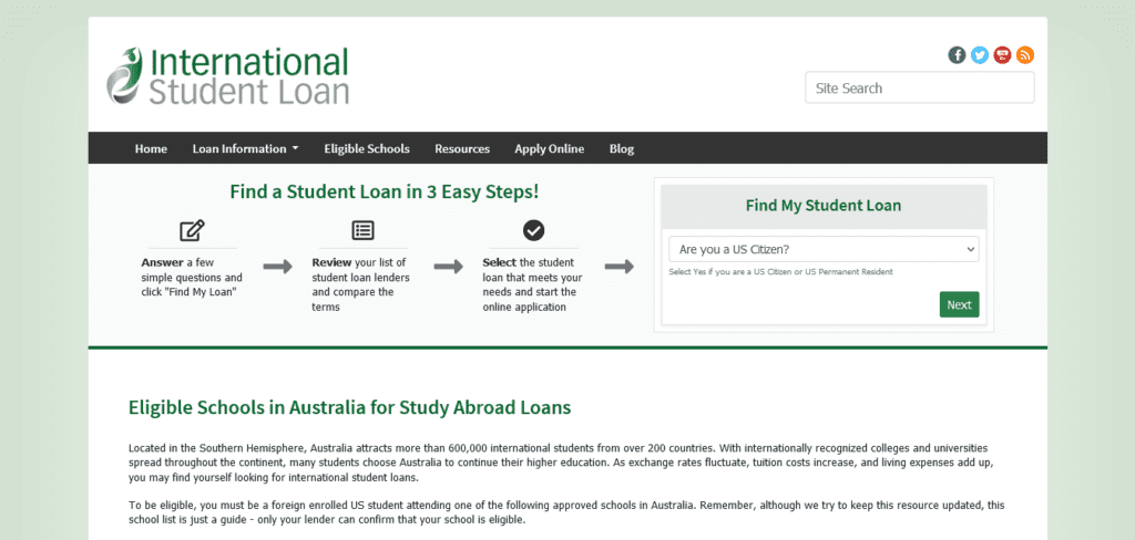 Australian Educational Loan Website Ideas (ISl) - ColorWhistle