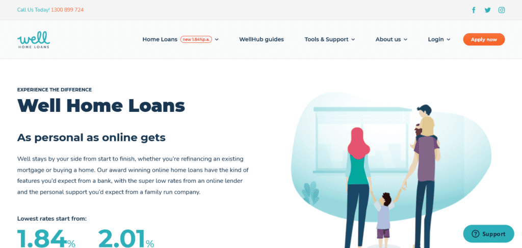 Australian Home Loan Website Ideas (Well Loan) - ColorWhistle