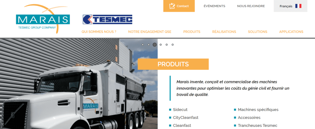 Heavy Equipment Website Design Ideas (Marais) - ColorWhistle