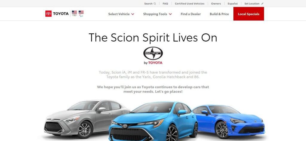 Top Automotive Website Design Inspiration (Toyota) -ColorWhistle