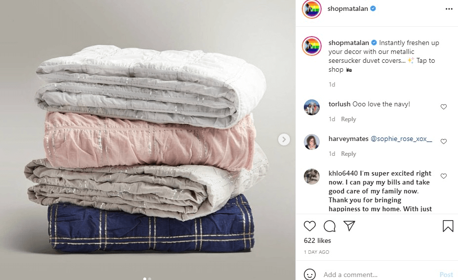 Attractive Instagram Ads Ideas - Ecommerce Ads Ideas (Matalan) - ColorWhistle