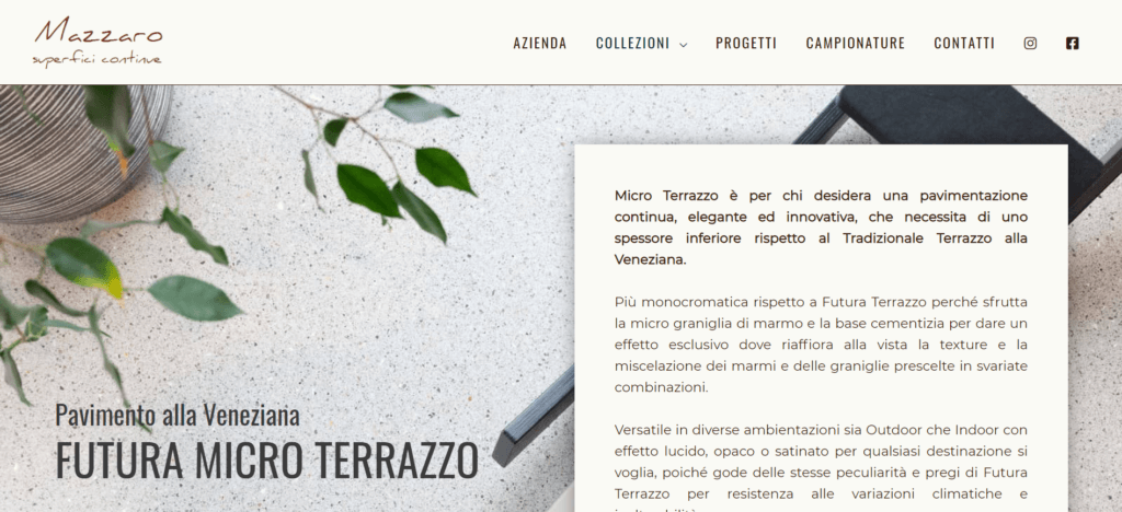 Italian Flooring Company Website Ideas (Mazzaro) - ColorWhistle