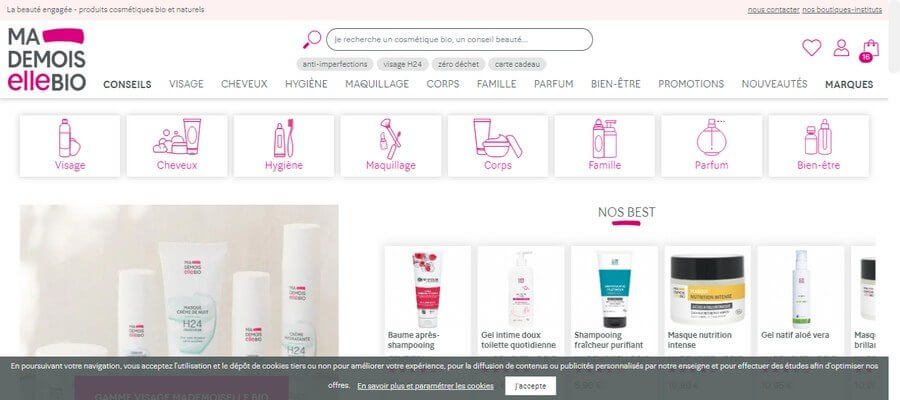 Top Beauty & Lifestyle E-commerce Websites – A Tech Audit (MA DEMOIS elleBIO) - ColorWhistle