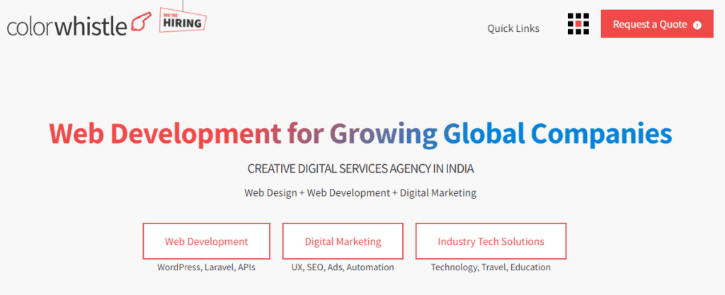 ColorWhistle - Web design, Web development company, Digital marketing agency services firm