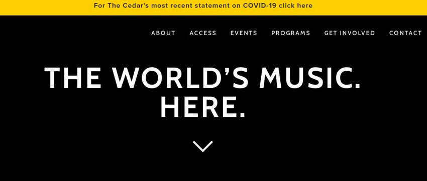 Top Event Website Design Examples That Will Inspire You (The Cedar) - ColorWhistle