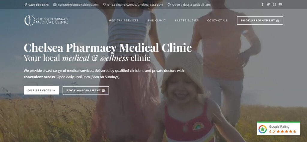 Healthcare & Medical Website Design Ideas (Chelsea) - ColorWhistle