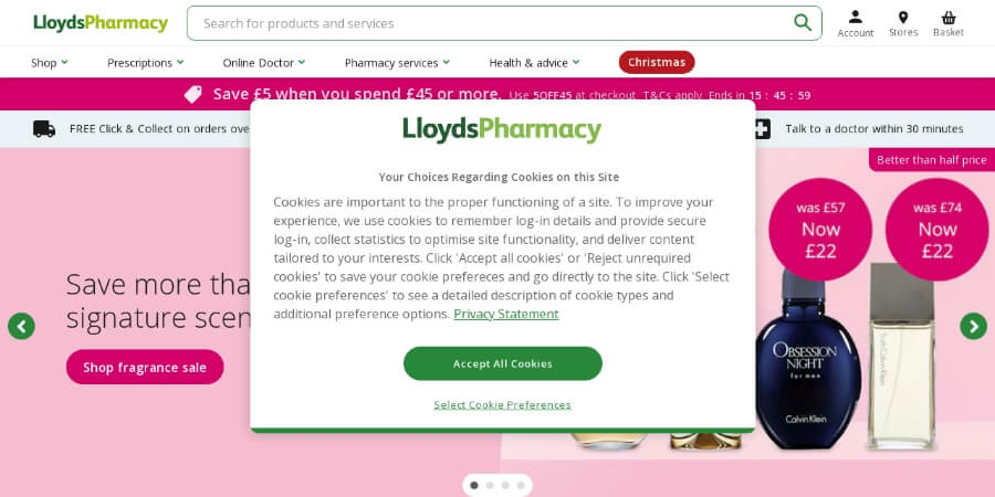 Pharmacy & Labs Website Design Inspirations (Lloyds) - ColorWhistle