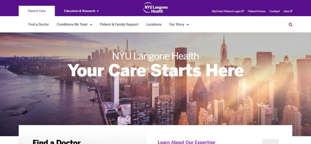 Healthcare & Medical Website Design Ideas (NYU) - ColorWhistle