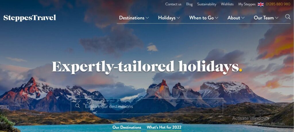 Tech Stack Of Popular Travel Websites (Steppes Travel) - ColorWhistle