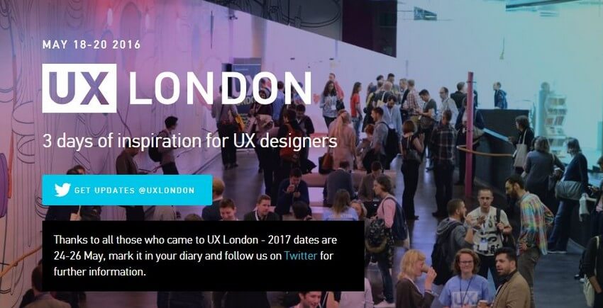 Top Event Website Design Examples That Will Inspire You (UX London) - ColorWhistle