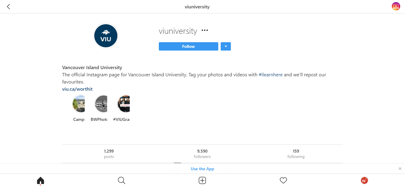 How to Increase Student Enrollment via Digital Marketing? (Vancouver Island University-Instagram photos) - ColorWhistle