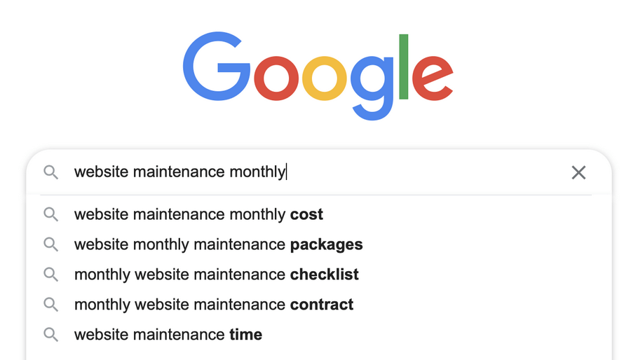 Website Maintenance Cost Search on Google - Website Development Vendor Blog