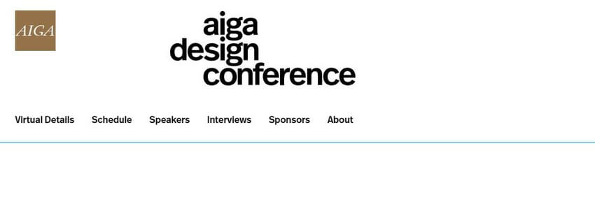 Top Event Website Design Examples That Will Inspire You (Aiga Design Conference) - ColorWhistle
