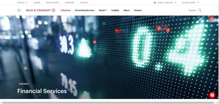 Financial Advisor Website Design Ideas (Bain) - ColorWhistle