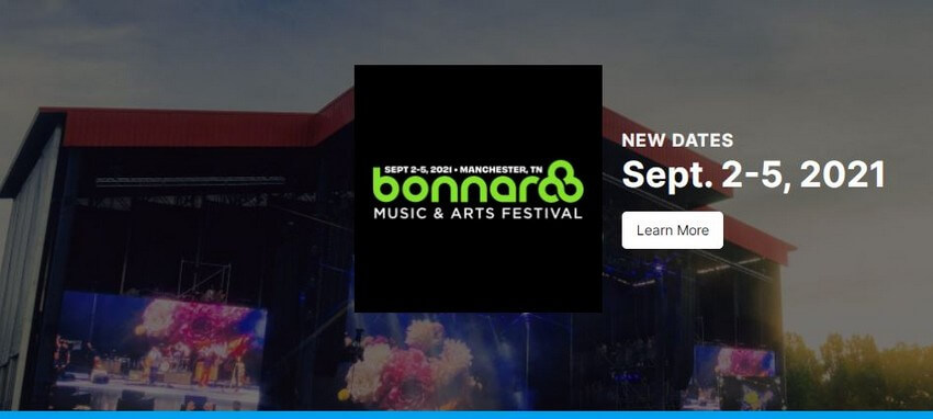 Top Event Website Design Examples That Will Inspire You (Bonnaroo) - ColorWhistle