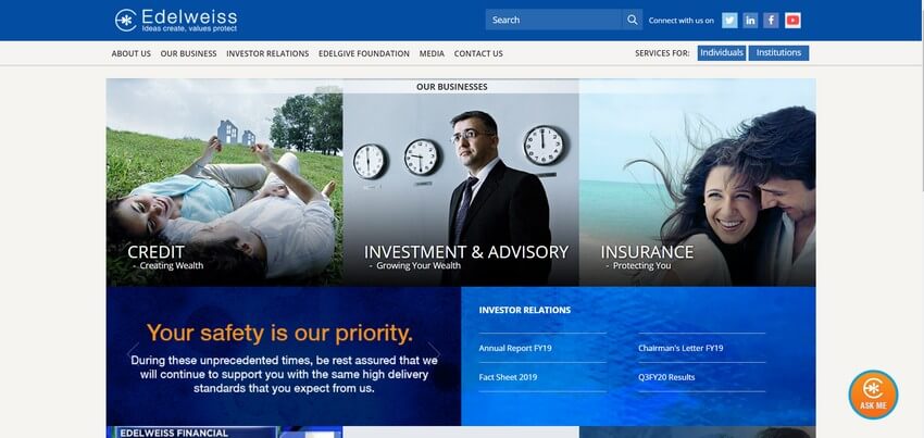 Financial Advisor Website Design Ideas (Edelweiss) - ColorWhistle