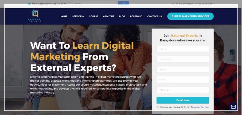Online Training Website Design Ideas and Inspirations (Digital Marketing  Training -9) - ColorWhistle