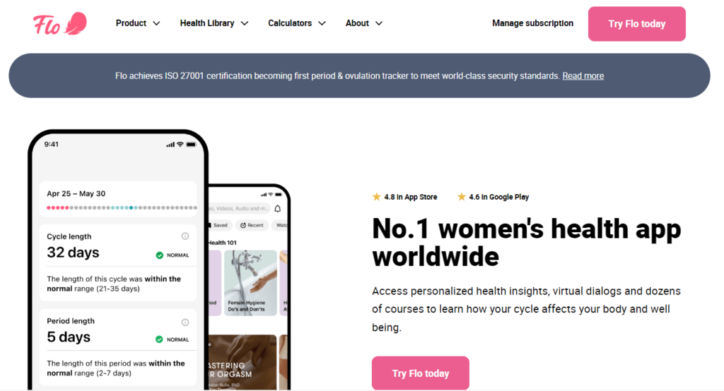 Popular Healthcare Apps & Features (flo) - ColorWhistle