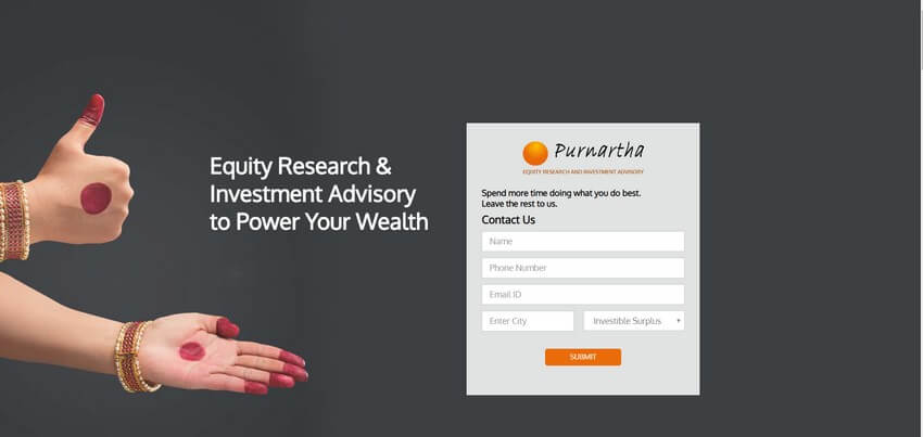 Financial Advisor Website Design Ideas (Purnartha) - ColorWhistle