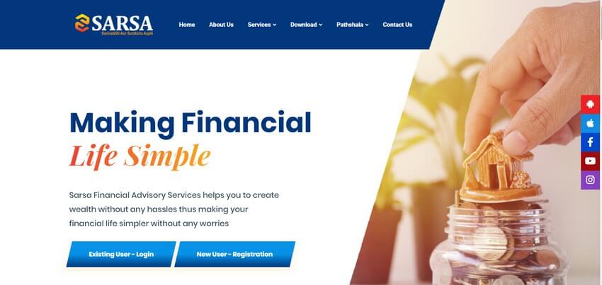 Financial Advisor Website Design Ideas (Sarsa) - ColorWhistle