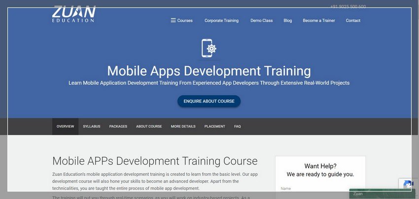 Online Training Website Design Ideas and Inspirations (Mobile APP Training -1) - ColorWhistle