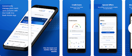 Dashboard Applications for FinTech Companies (their Applications) (Credit One Bank Mobile) - ColorWhistle