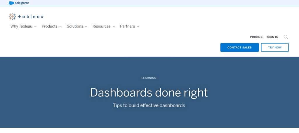 Popular tools that enable Seamless Dashboard Experiences -(Tableau - Dashboards)- ColorWhistle