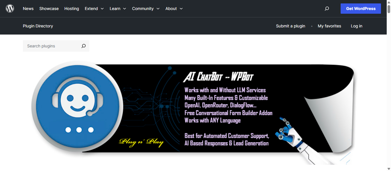 ChatGPT Plugins for WordPress (WPBot) - ColorWhistle