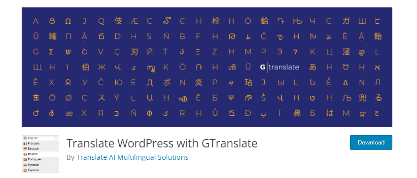 Compare WordPress Translation Plugins (GTranslate) - ColorWhistle