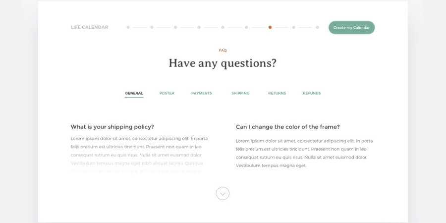 33+ Unique FAQ Page Examples for Inspirations and Ideas (Life Calendar)-ColorWhistle