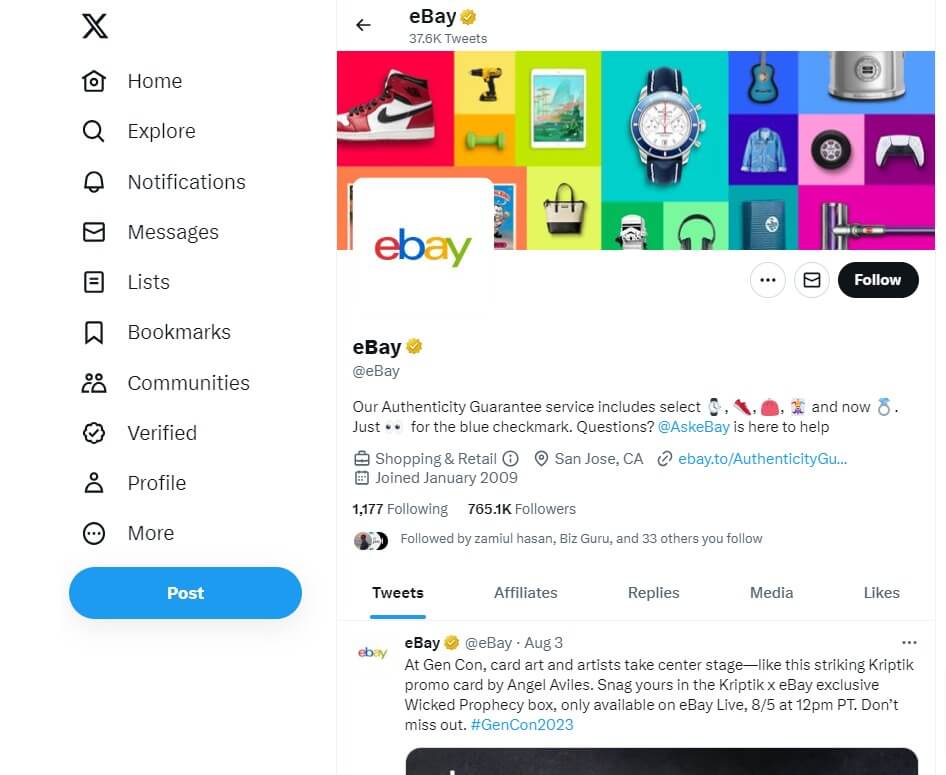 Social Media Platform Twitter for eCommerce - ColorWhistle