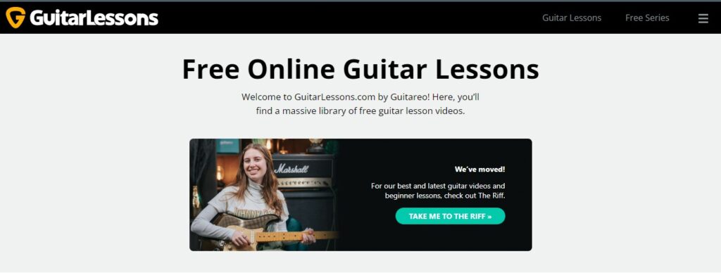 Website Design Ideas, Examples and Inspirations for Small Business  (GuitarLessons) - ColorWhistle